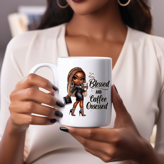 Blessed and Coffee Obsessed - Coffee Mug